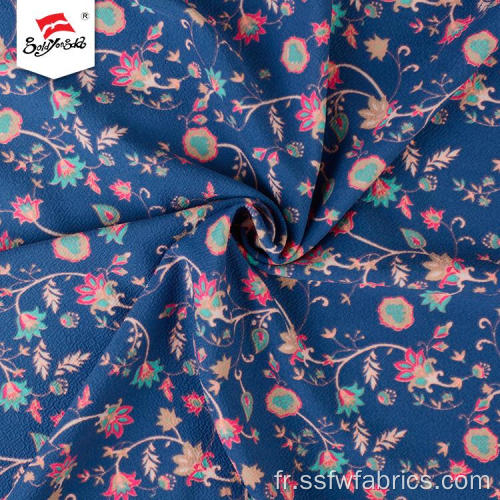 Tissu imprimé allemand personnalisé en polyester à motif de fleurs